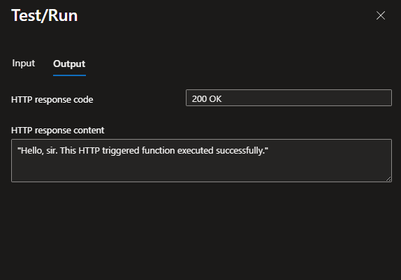 Test Run Func